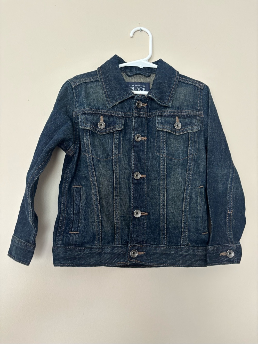 The Children's Place Kids' Dark Blue Denim Jacket 4T